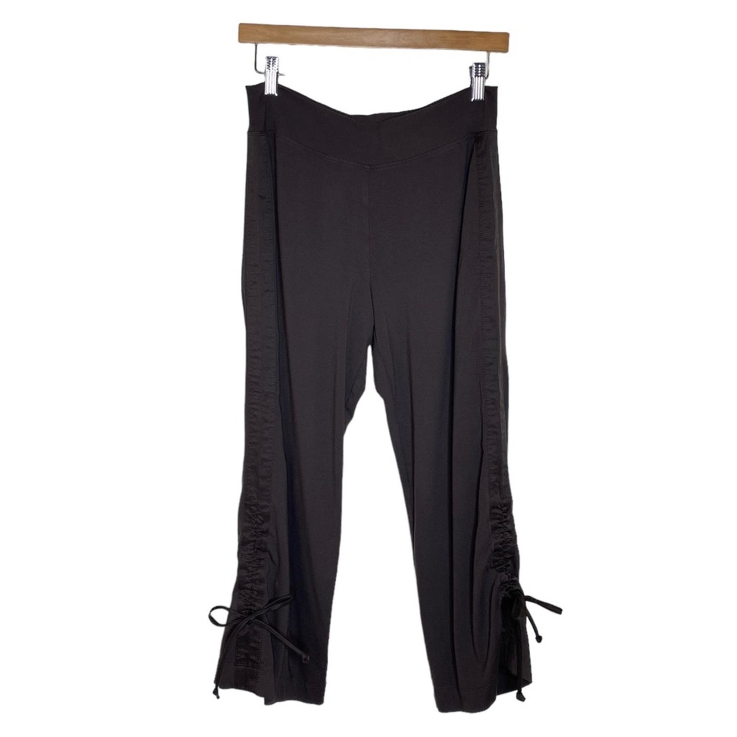 Cabi Techie Cropped Side Ruched Pull On Pants Pants Women's Size Small Lagenlook
