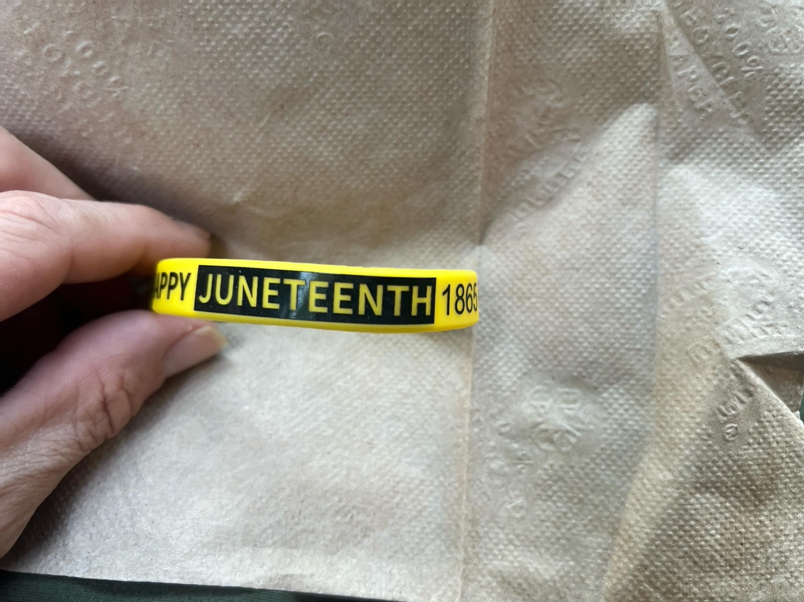 Happy Juneteenth bracelet from Amazon only available to employees