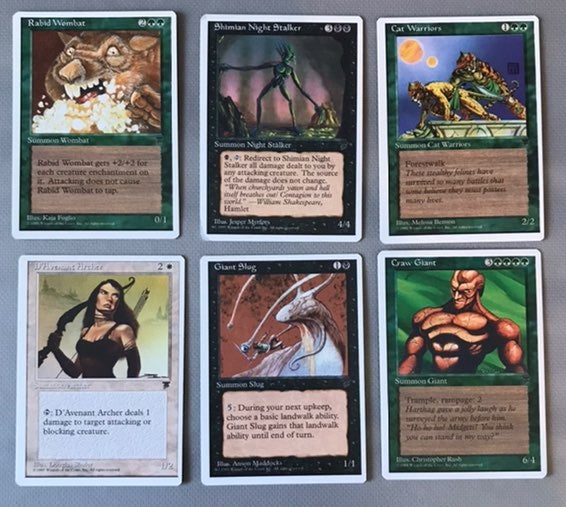 MTG 6 Card Set NM Legends 1995 WOTC