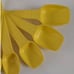 Vintage Yellow Tupperware Measuring Spoons Set of 7 with Ring