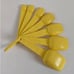 Vintage Yellow Tupperware Measuring Spoons Set of 7 with Ring