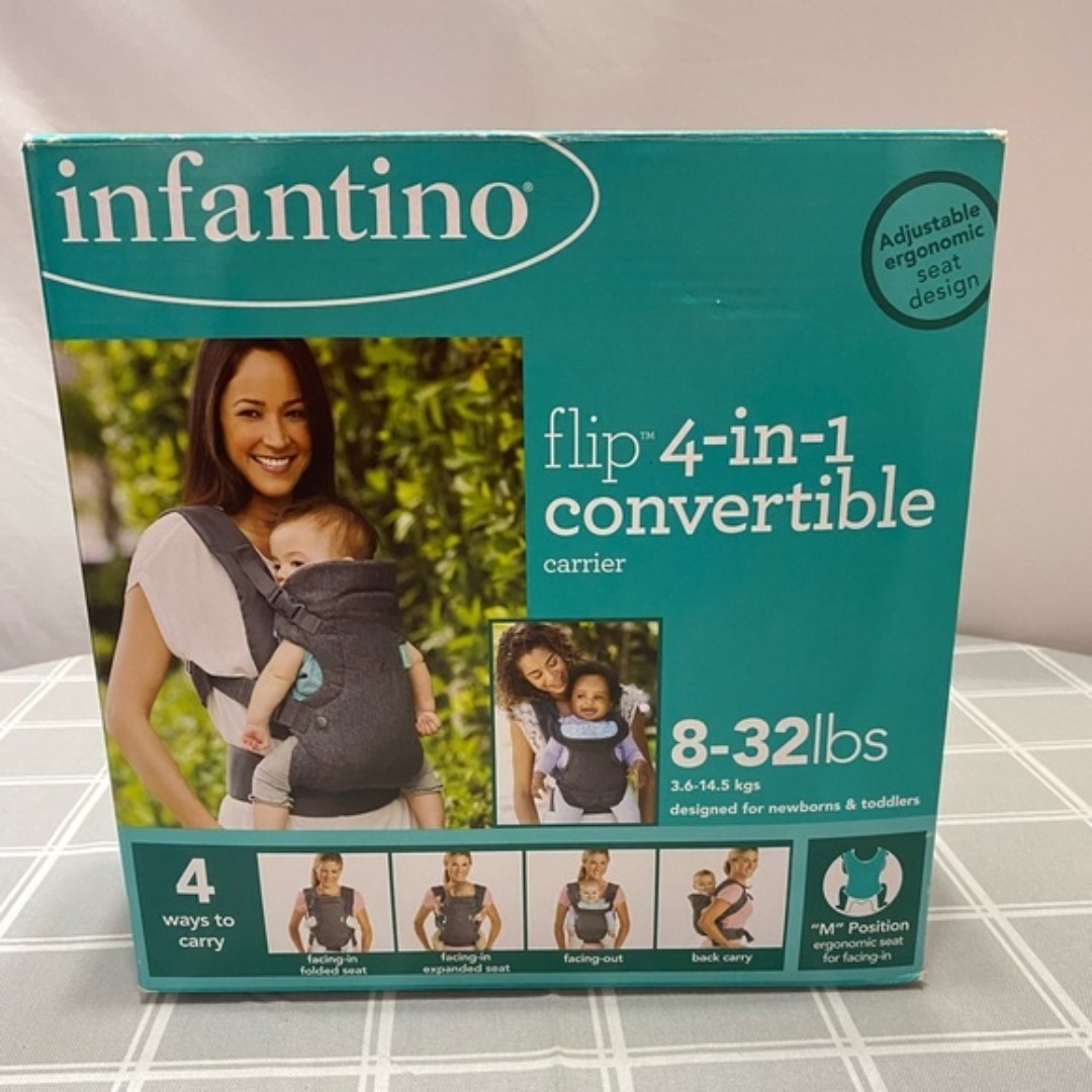 Infantino Flip 4 In 1 Convertible Carrier Infant Baby Toddler Comfort Wearing