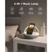 EZVALO Music Table Lamp with Wireless Charger, 4 in 1 Touch Bedside Lamp, Portab