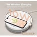 EZVALO Music Table Lamp with Wireless Charger, 4 in 1 Touch Bedside Lamp, Portab