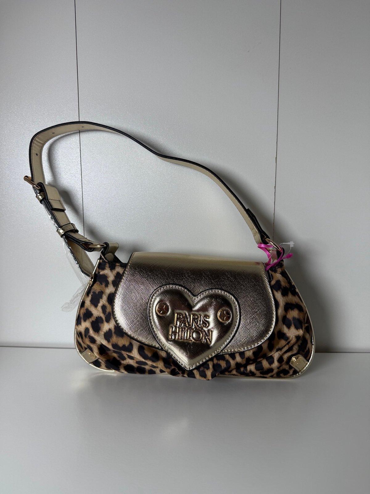 Paris Hilton cheetah print shoulder bag