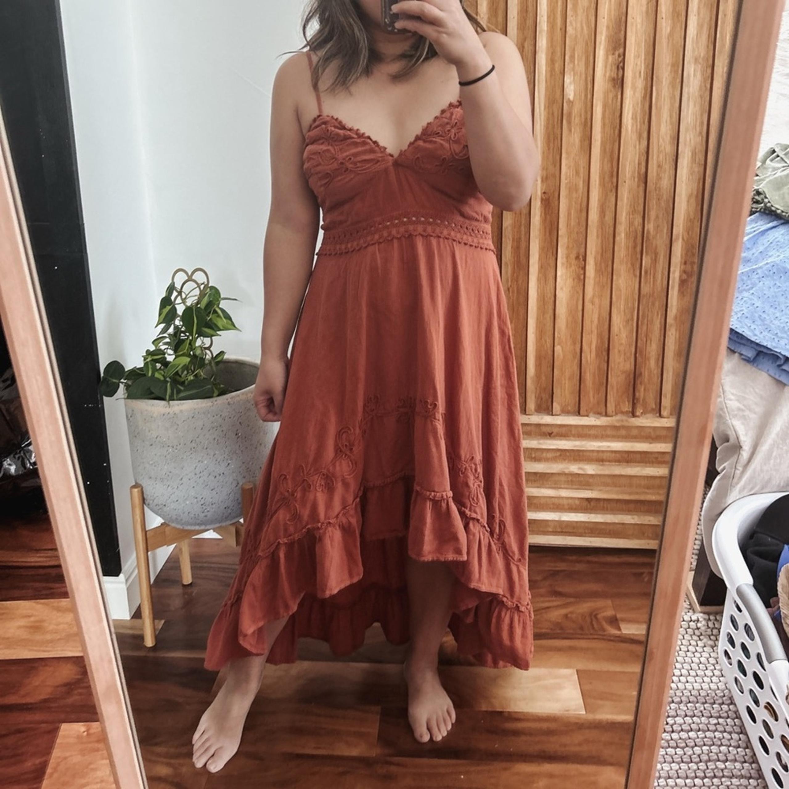 Scully Leather Ginger Spaghetti Strap Dress. Size L