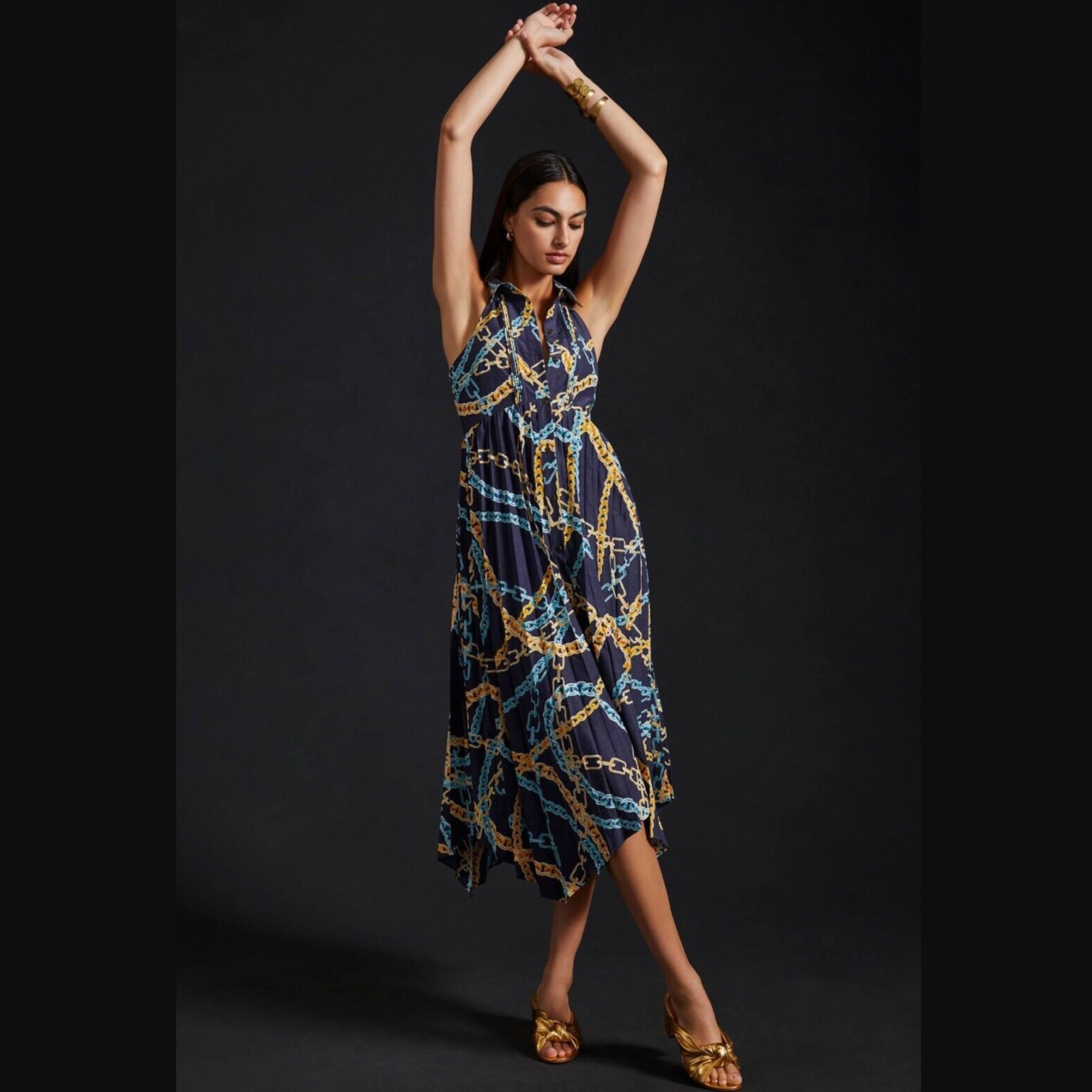 Anthropologie Maeve Print Midi Shirt Dress - New - Small