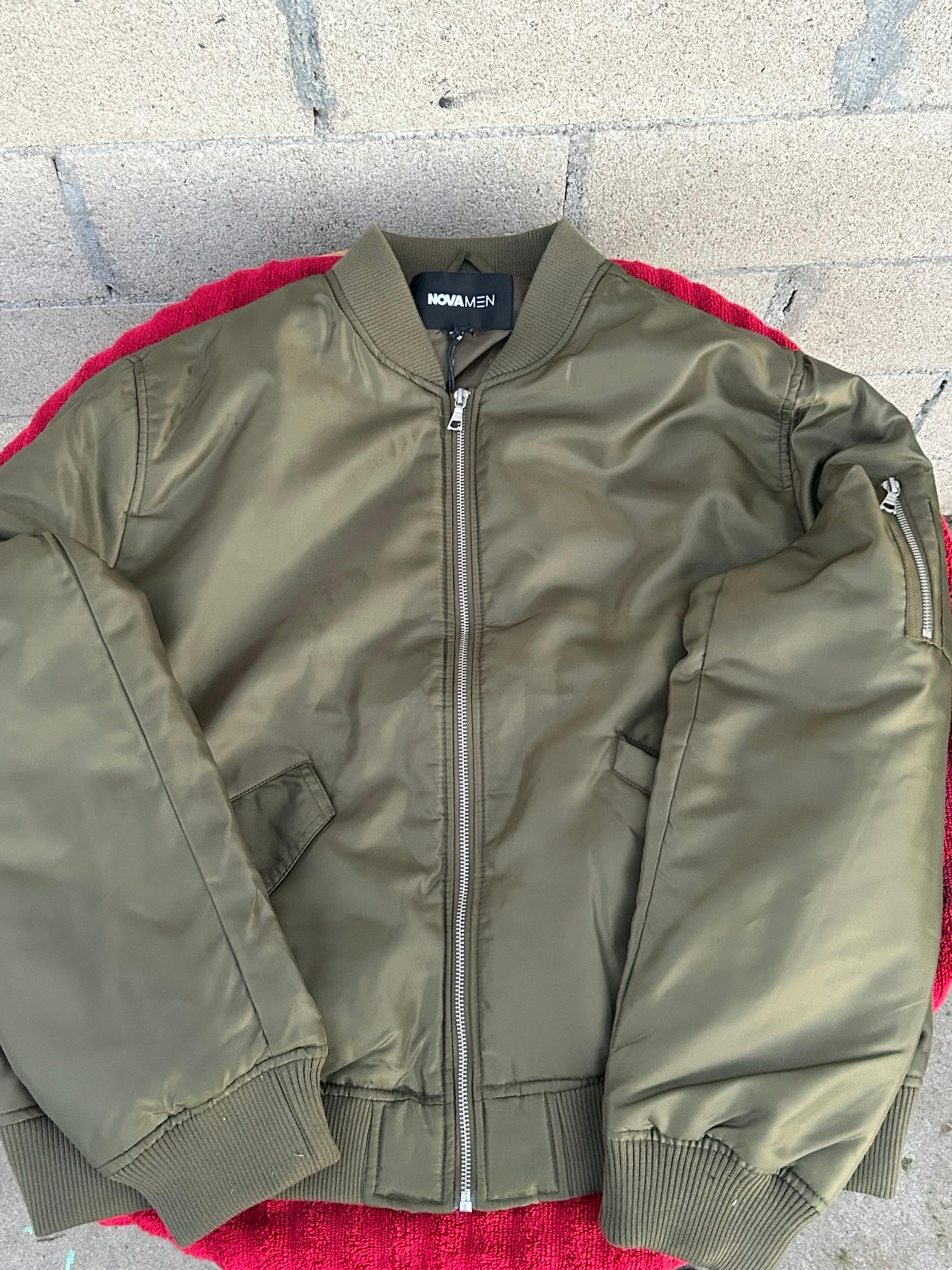 Fashion Nova Olive Bomber Jacket Size XL