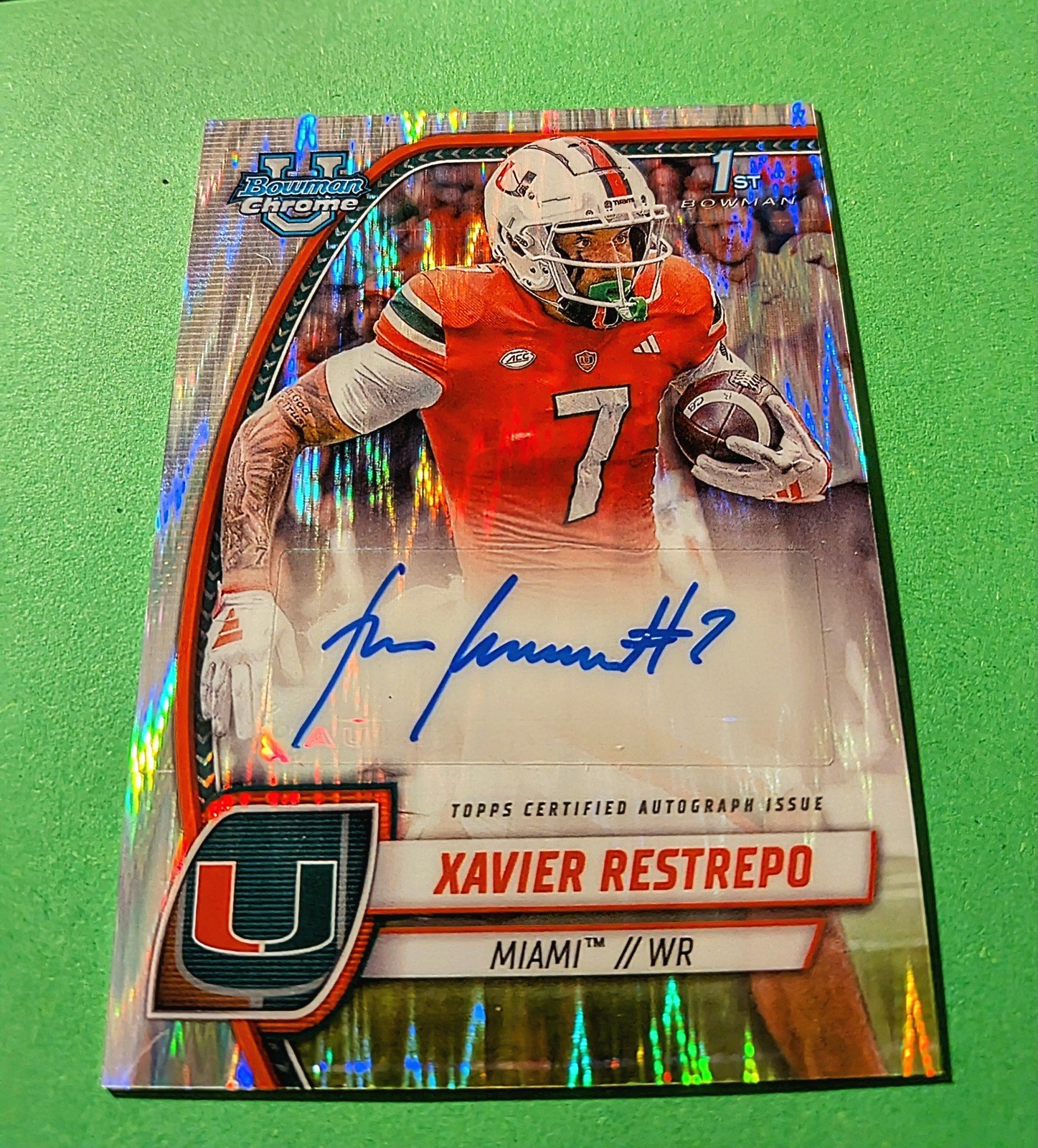 2024 Bowman Chrome U Xavier Restrepo 1st Refractor Auto PA-XRE