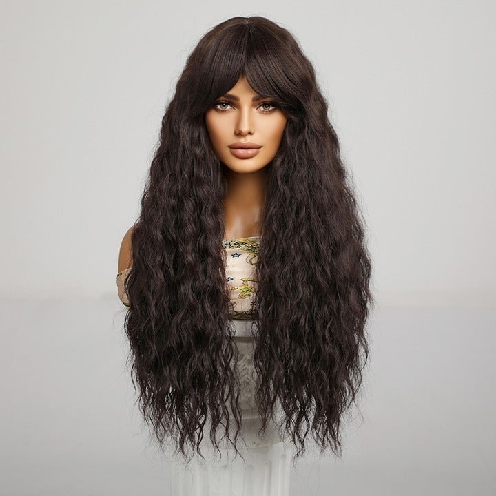 26 Inch Synthetic Brown Curly
