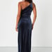 Lulus One Shoulder Velvet Dress