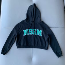 MSGM Cropped Logo Hoodie