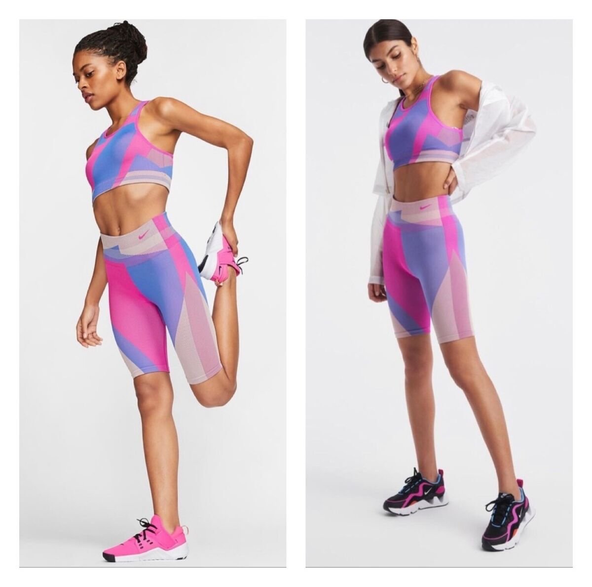 Nike Training Icon Clash Seamless Bra & Bike Short Set