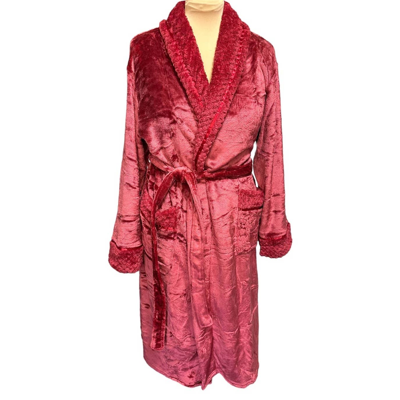NWT Pavilia Dark Red Ultra Soft Robe, Size L/XL