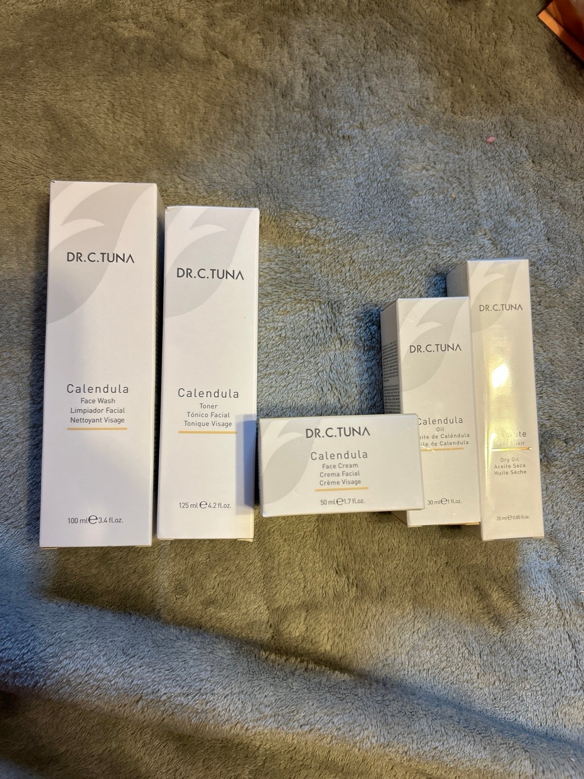 Farmasi caléndula series set 5pcs face wash/touner/cream/oil/super elixir