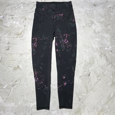 Sweaty Betty Womens XS Zero Gravity High Waist 7/8 Gym Run Leggings Black Daisy