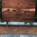 Custom wood canvas painting hands of cr