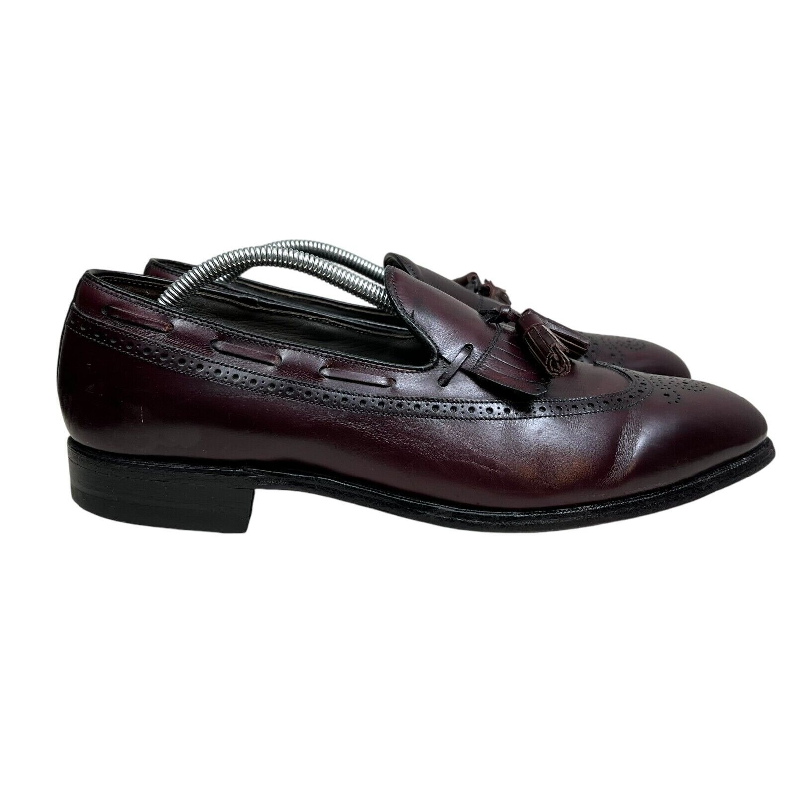 Classics by FootJoy Mens Oxford Leather Brogue Tassel Longwing Burgundy Sz 11.5C