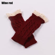 Winter Crochet Warm Hand Warmer Wool Mittens Fingerless Gloves Knitting Gloves