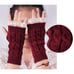Winter Crochet Warm Hand Warmer Wool Mittens Fingerless Gloves Knitting Gloves