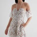 NWT Express Embroidered Crochet Off The Shoulder Halter Romper - SOLD OUT ONLINE