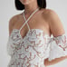 NWT Express Embroidered Crochet Off The Shoulder Halter Romper - SOLD OUT ONLINE