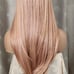 Celebrity rosegold pink straight lace front wig