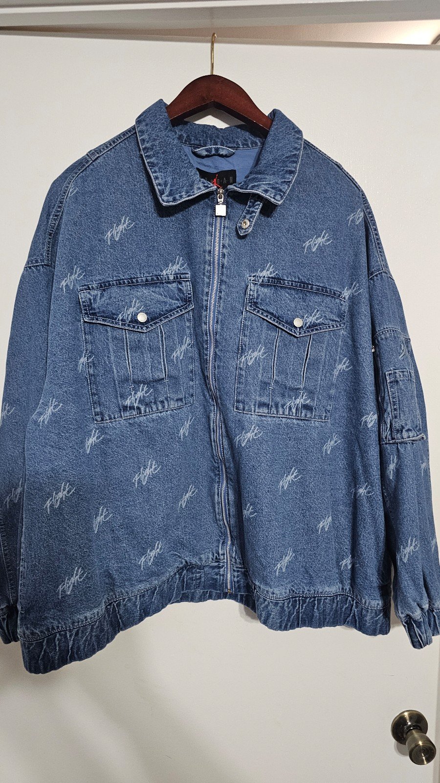 Nike Jordan Renegade Women's Denim JacketFN5354-453 Blue Stone Size XXL NWT