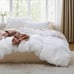 Duvet Cover Queen Size Soft Prewashed Queen White 3 Pieces,