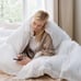 Duvet Cover Queen Size Soft Prewashed Queen White 3 Pieces,