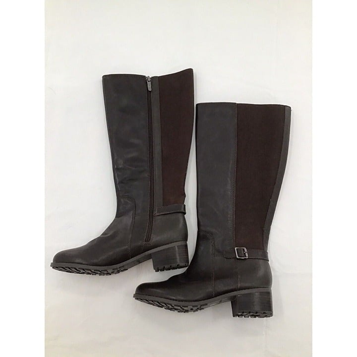 Easy Spirit Womens Chaza Brown Knee-High Boots Shoes 7.5 Wide