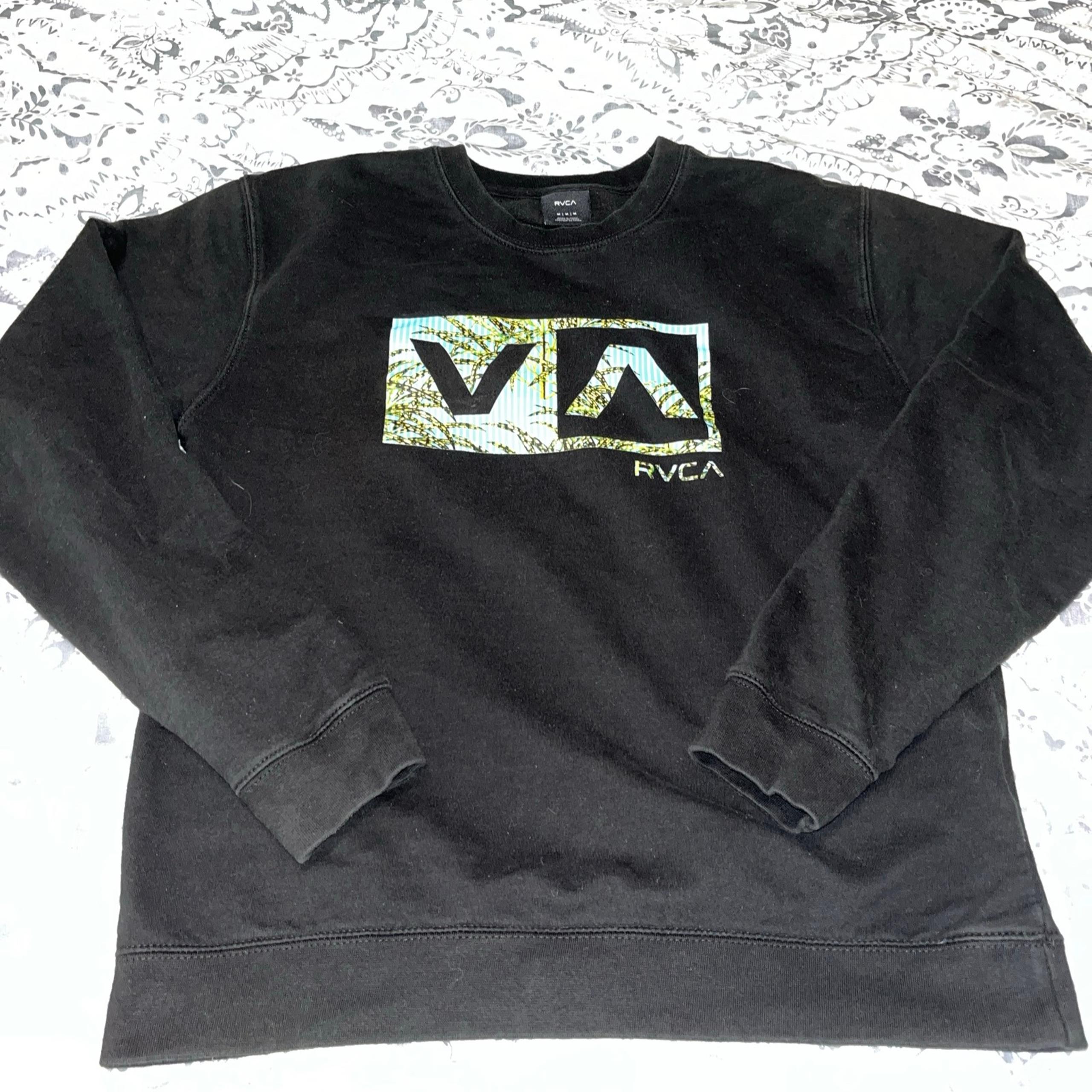 Y2K RVCA crewneck sweater men’s medium black