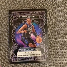 Benedict Mathurin 2022-23 Obsidian #2 Purple Supernova /75 Indiana Pacers Rookie