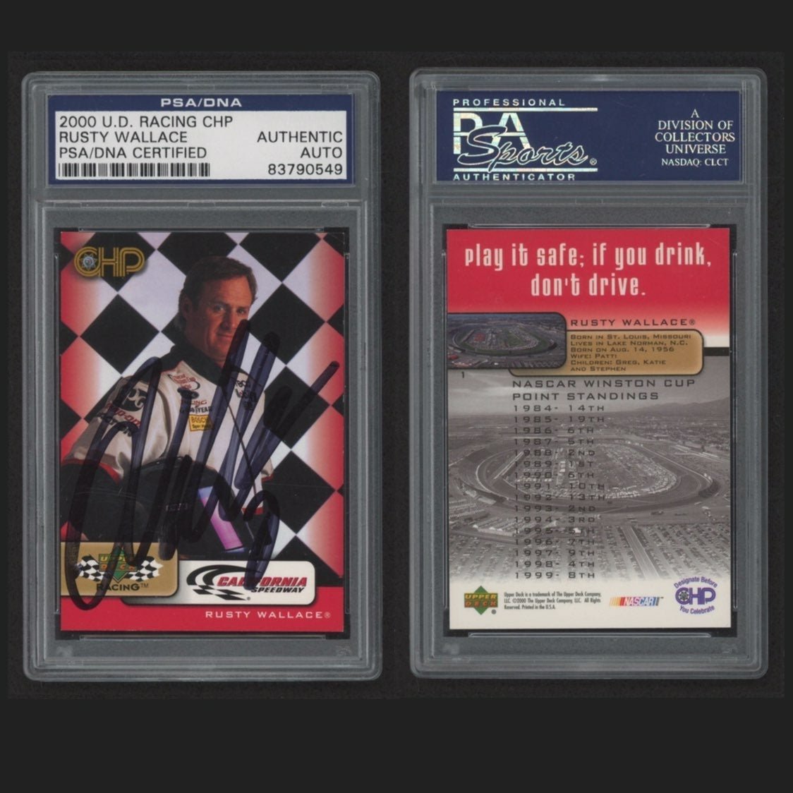 Rusty Wallace Signed 2000 Upper Deck CHP