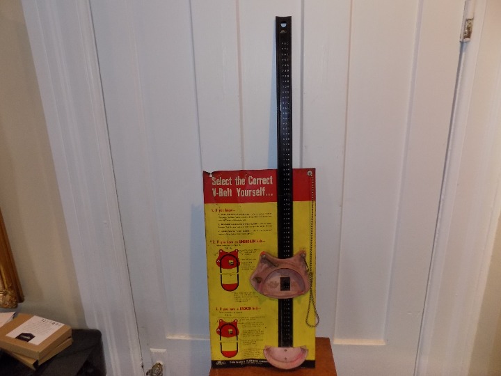 Vintage Gates Rubber Company V Belt Display Sign