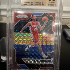 2016-17 Ben Simmons BGS 9.5 Prizm Red Mosaic RC