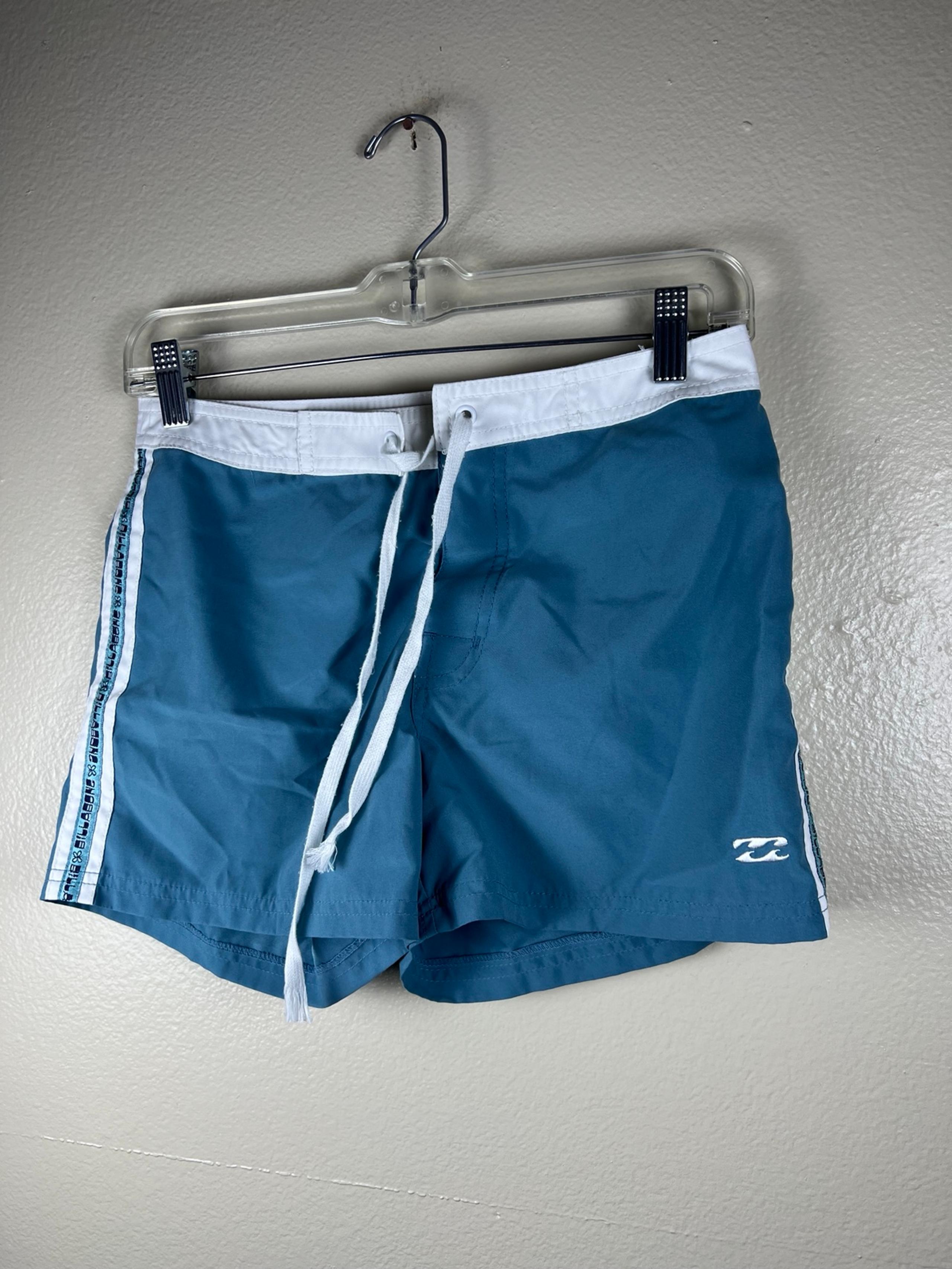 Billabong Board Shorts Women's 8 Brown Blue Surf Rising Sun Welcome To Paradise