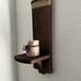 Rustic Wall Hanging Candle Sconces 2Pcs Brown