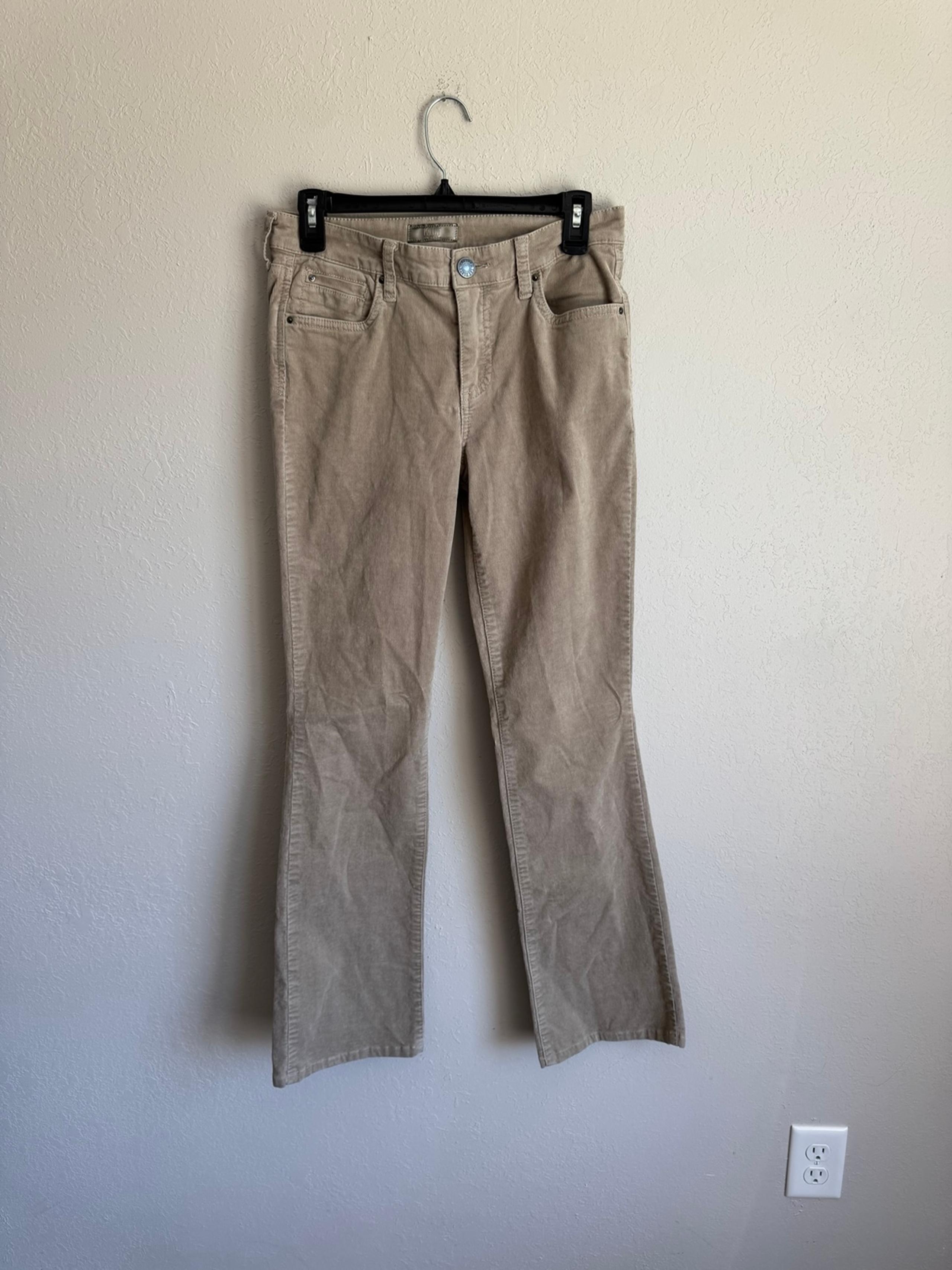 Kut From the Kloth Light Tan Corduroy Karen Baby Bootcut Jeans Women 6