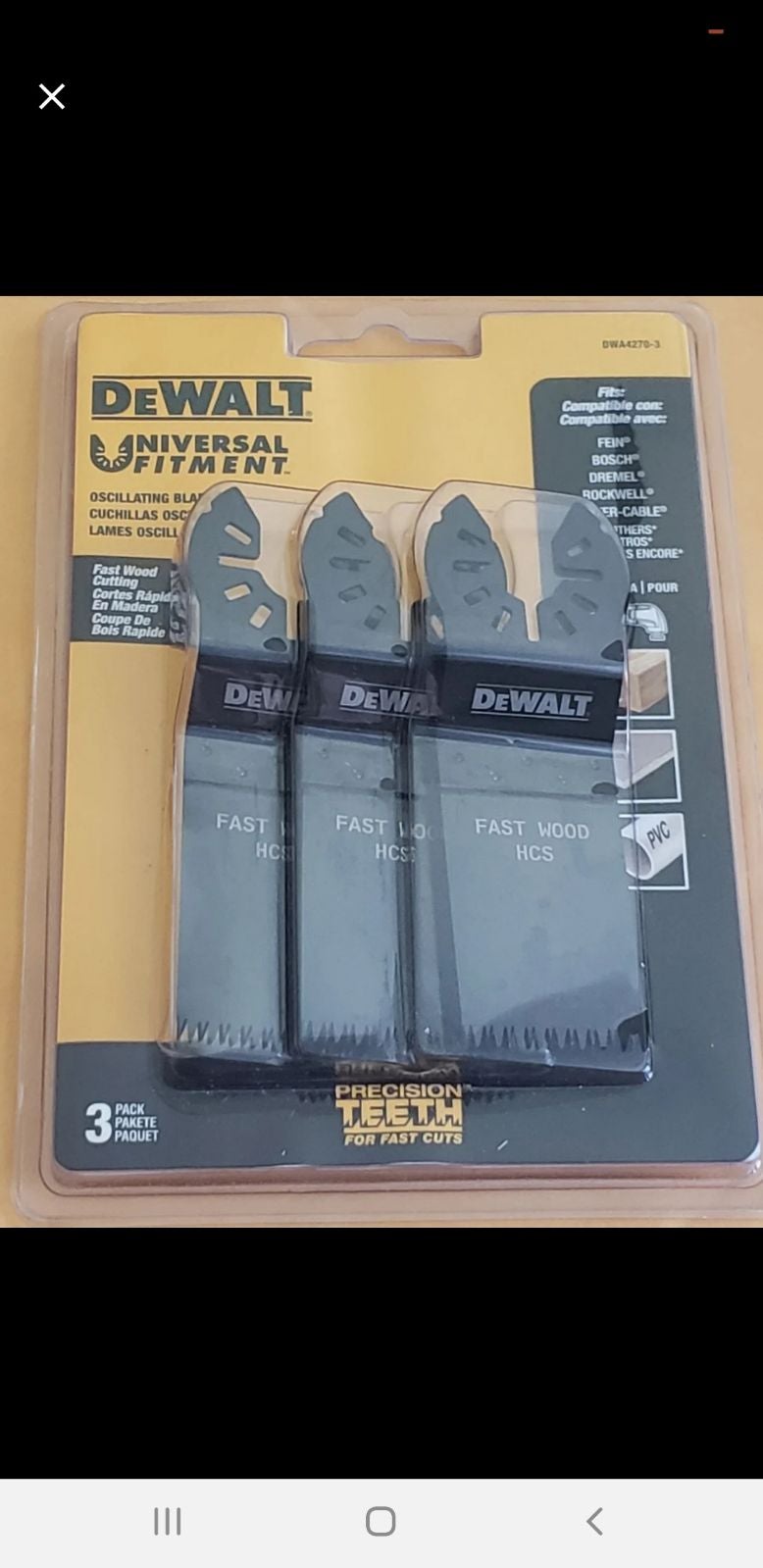 Dewalt Oscialliating Blades+ Bi-metal