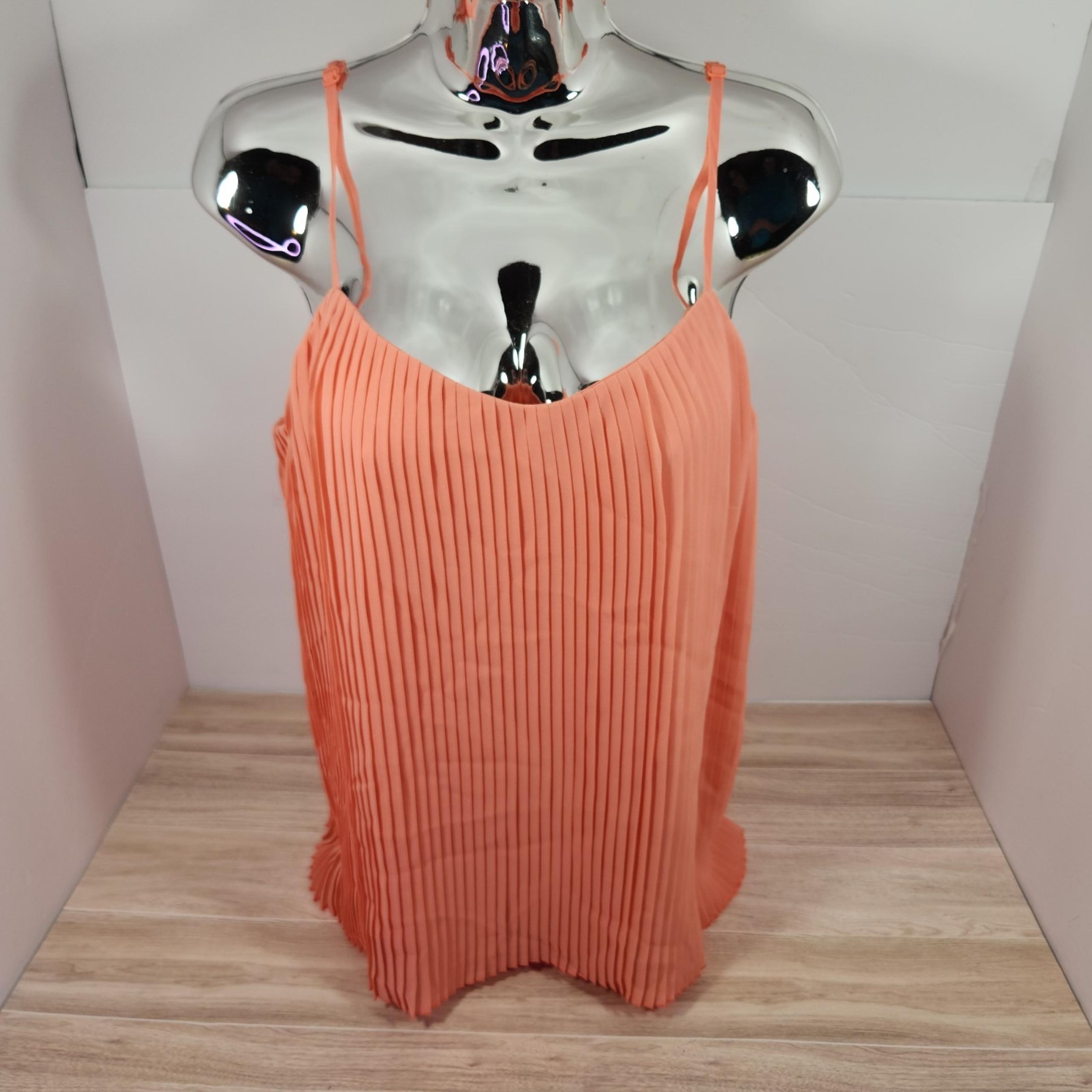 Cato  Womens Top Size Women's L Coral Peach Camisole Blouse, Adjustable Straps