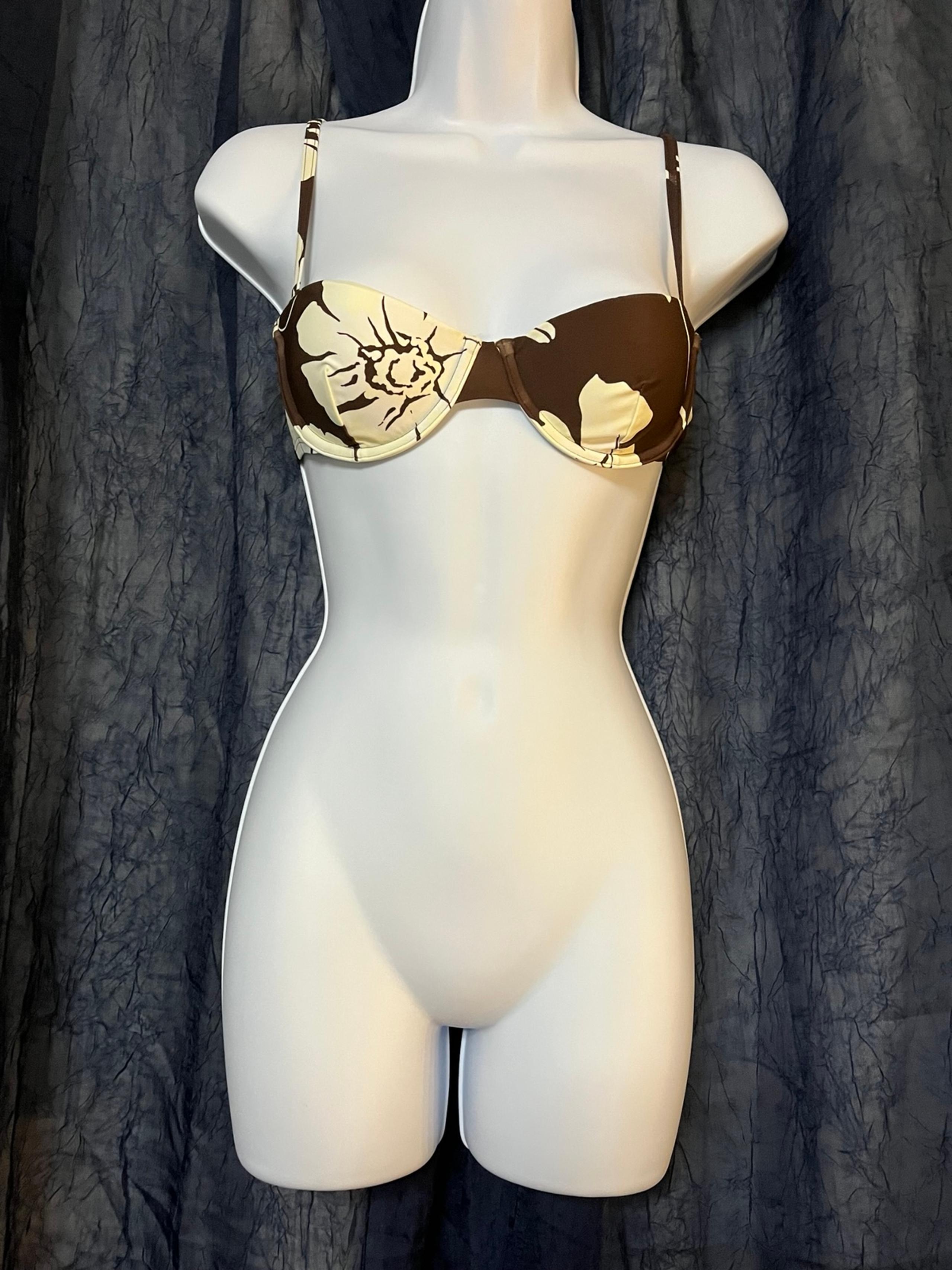 Tory Burch Women’s Floral Print Underwired Bikini Top Size XS  GUC