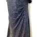 Sequin Cold Shoulder Dress Short Sleeve Blue & Black Sparkle Party Outfit Womens