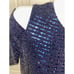 Sequin Cold Shoulder Dress Short Sleeve Blue & Black Sparkle Party Outfit Womens