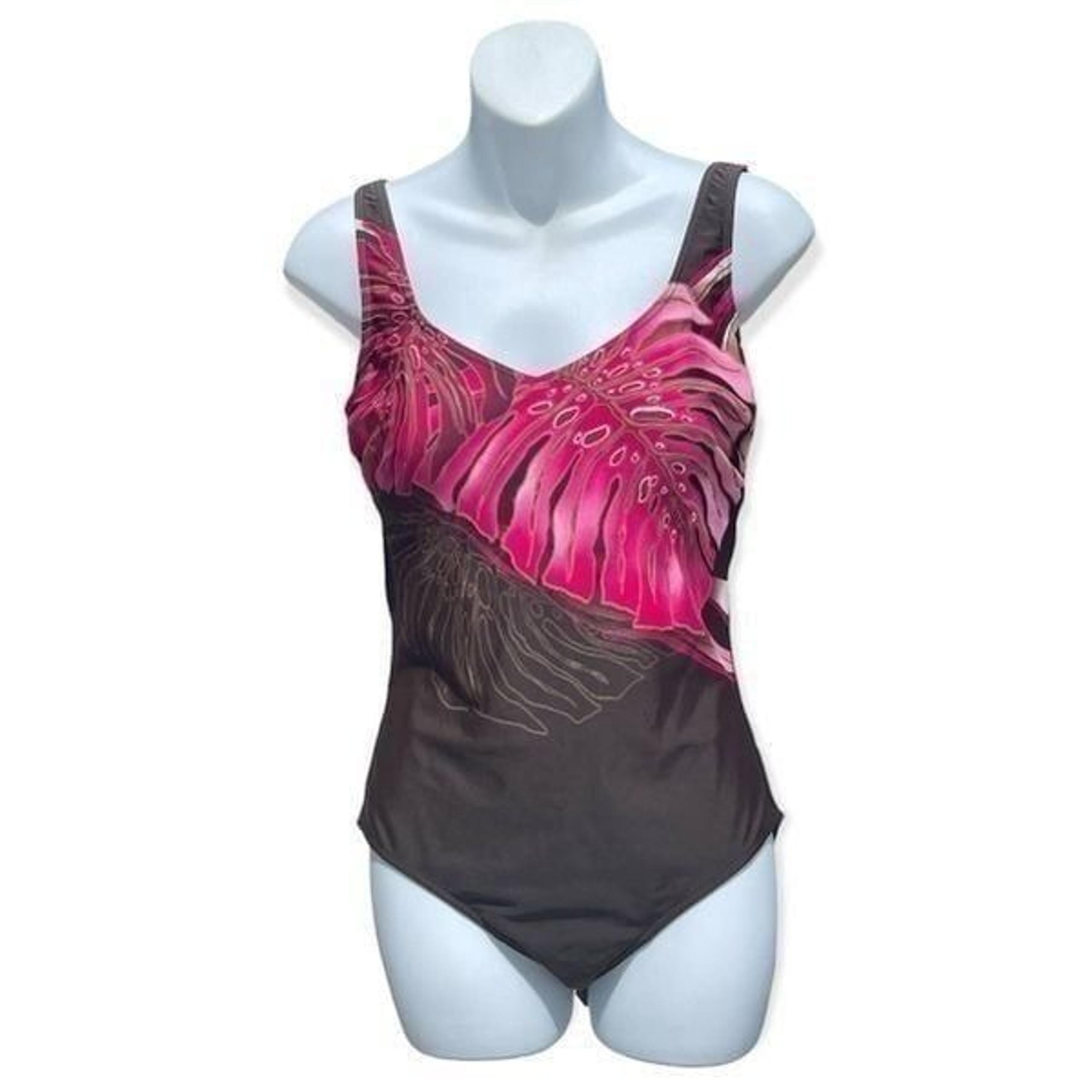 Christina Brown Dark Pink One Peace Size 14