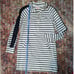 Lilly Pulitzer Navy Striped Skipper Popover Dress Cut Out Sleeves Size S