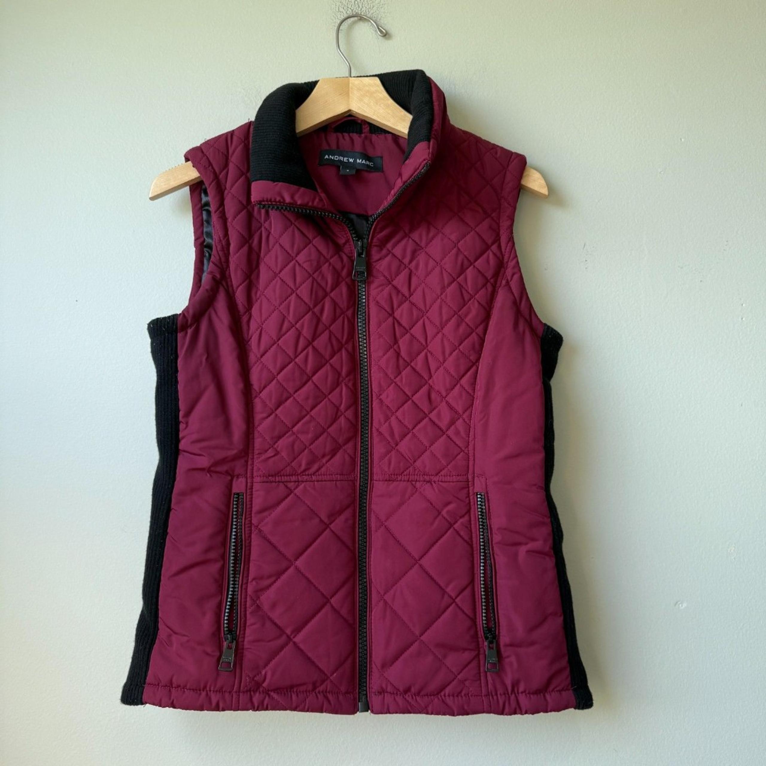 Andrew Marc Small Women's Vest Full Zip Quilted