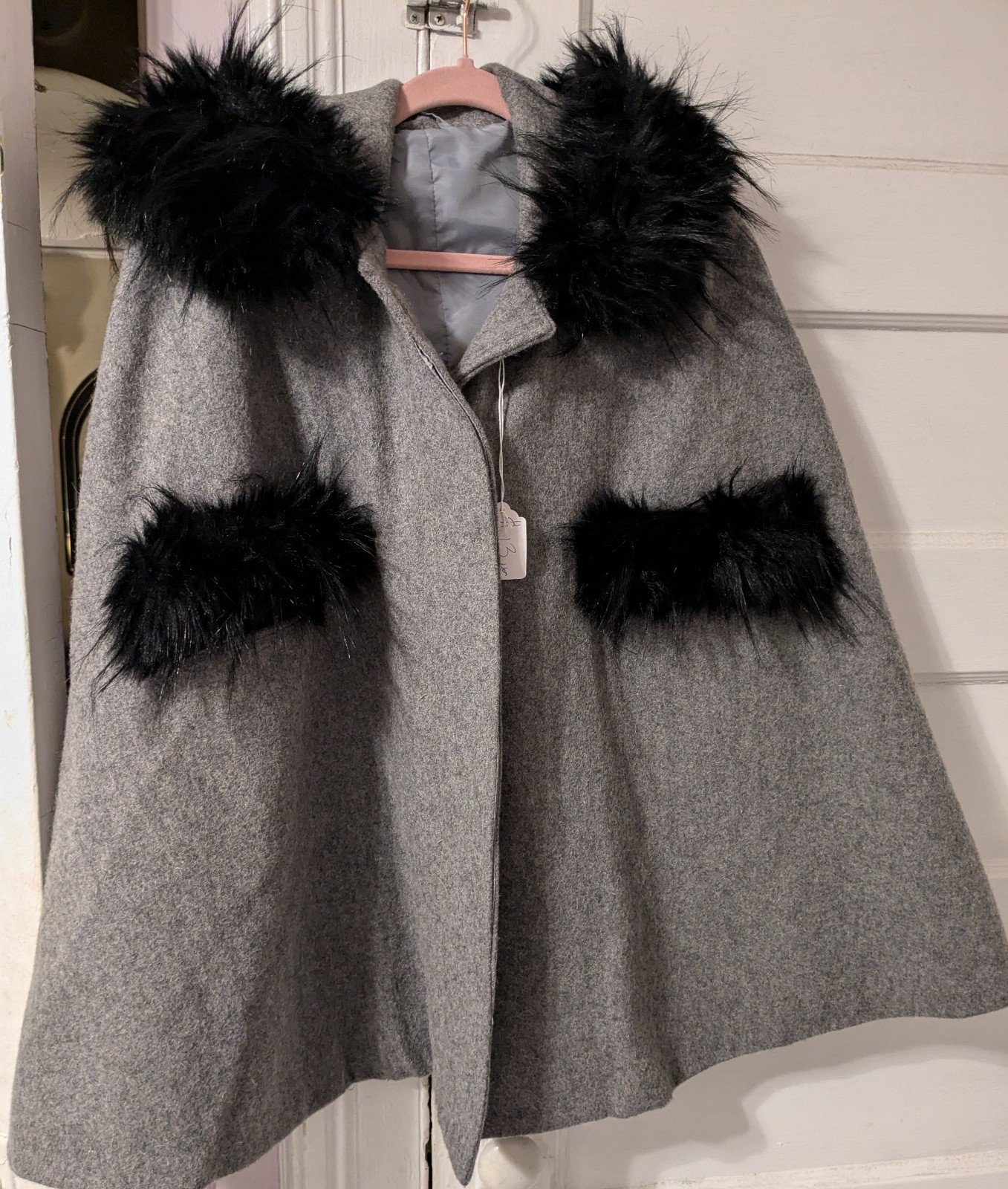 Grey Wool Cape size M