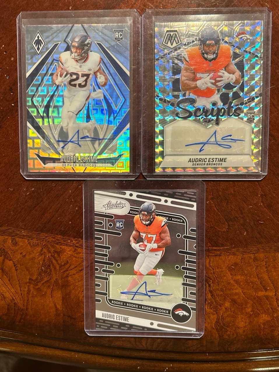 2024 Audric estime rookie auto lot x3 Denver broncos