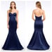 Hayley Paige Occasions Bridesmaid Dress 5668 Satin Indigo 0